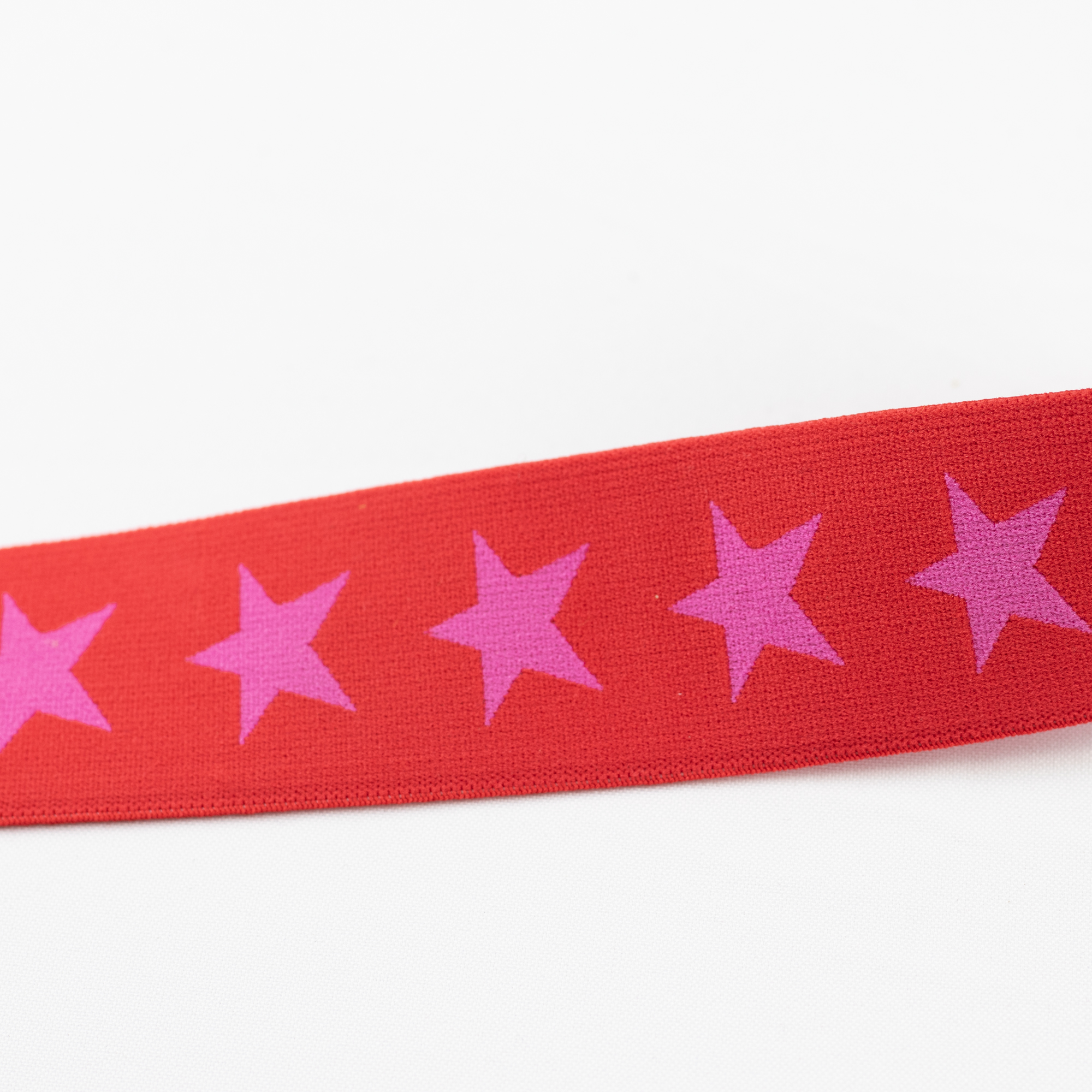Gummiband Wäschegummi Sterne Rot Pink 4 cm