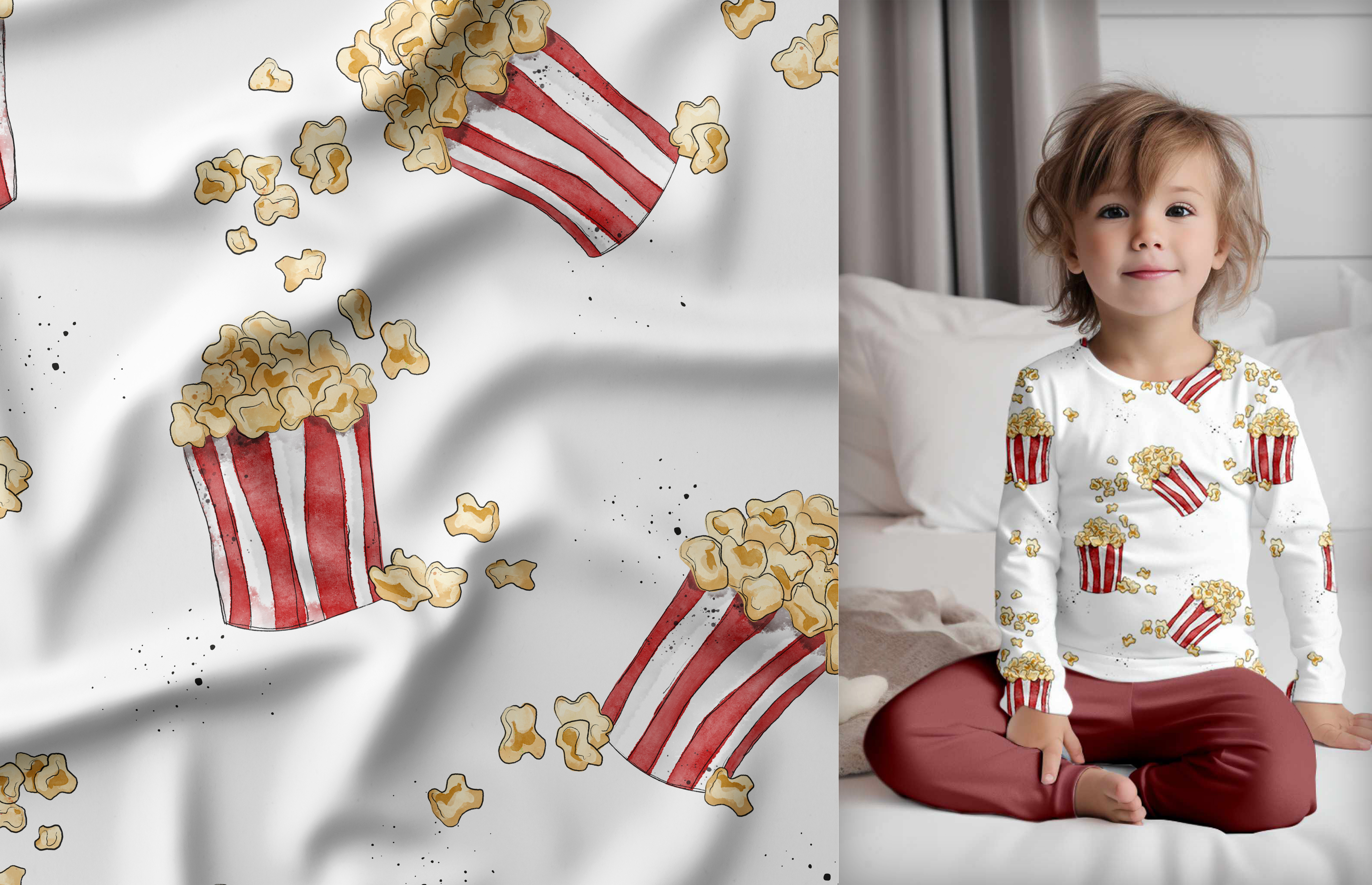 Seidenzarter Baumwoll Jersey Stoff Popcorn Katzengold Design 160 cm WB Eigenproduktion