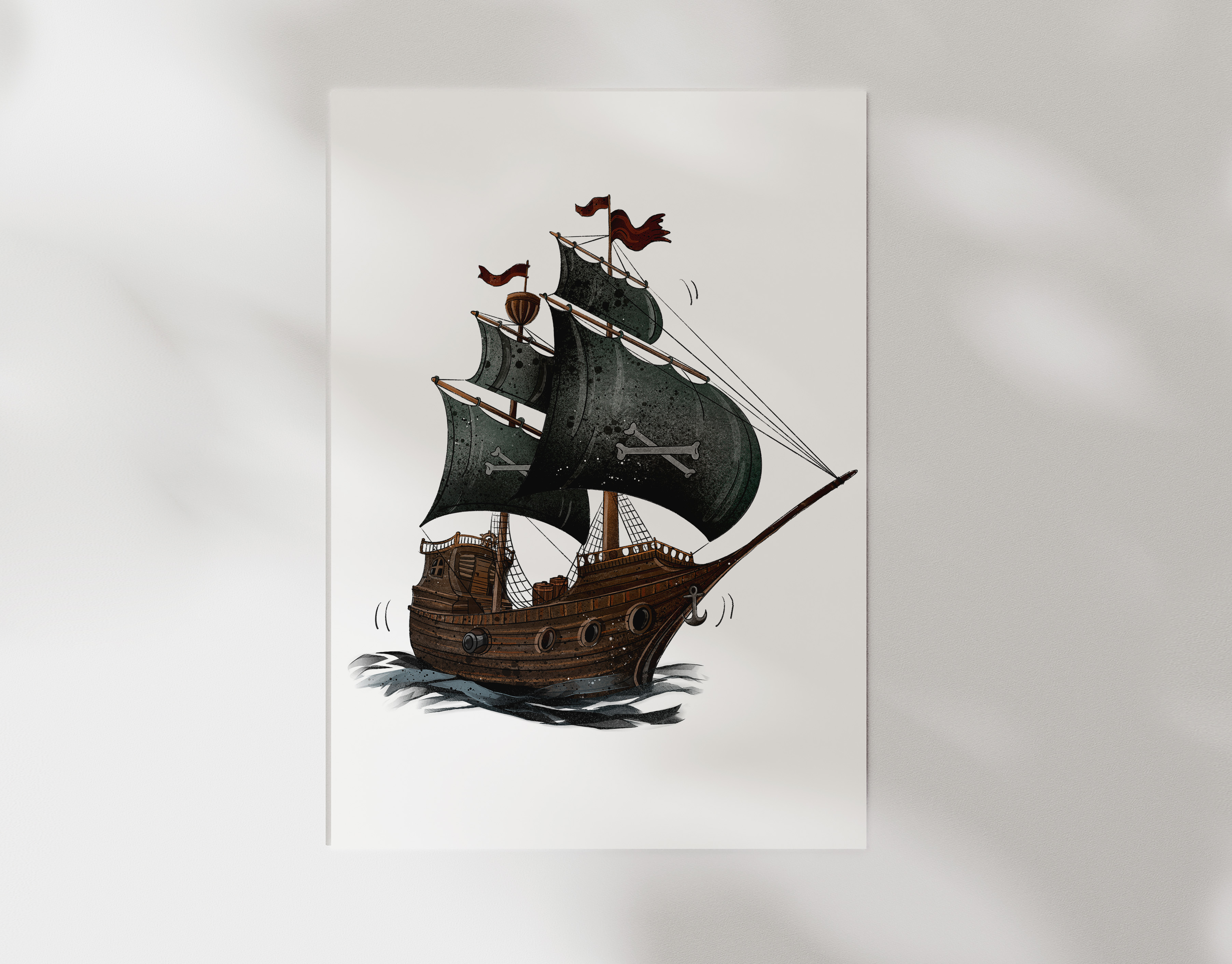 Bügelbild Piratenkogge Segelschiff Kollektion Move ca. 22x20,5 cm BxH
