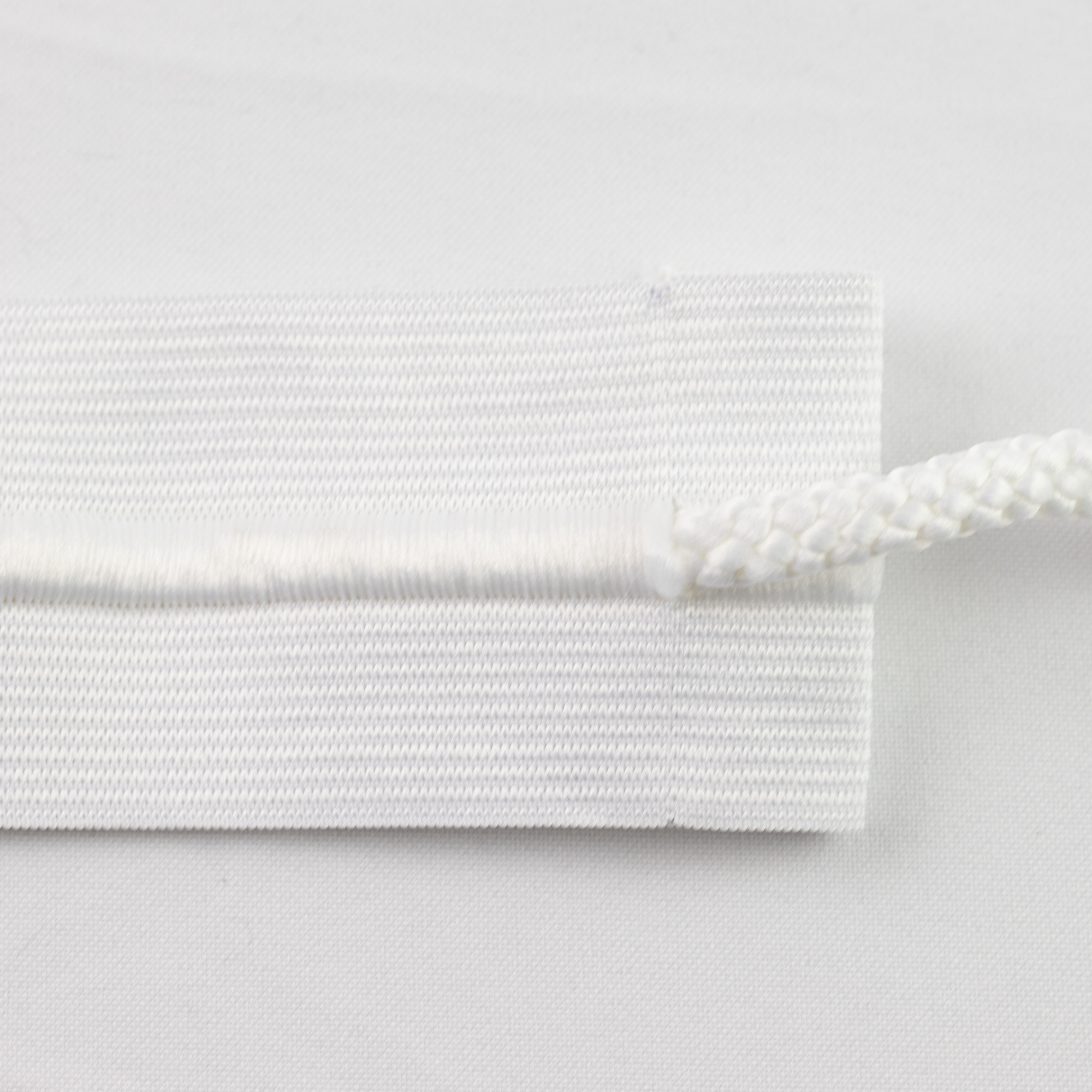 Gummiband Wäschegummi Uni mit Kordel 5 cm Breit Weiß