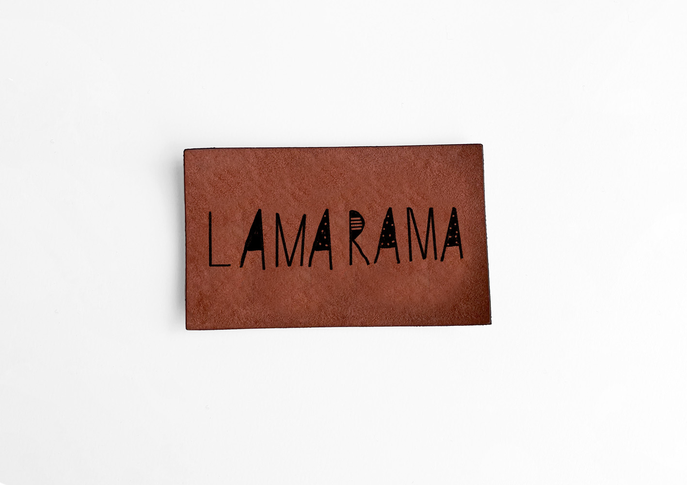 Weiches Kunstlederlabel Soft LamaRama 3x5 cm Label Patch Aufnäher