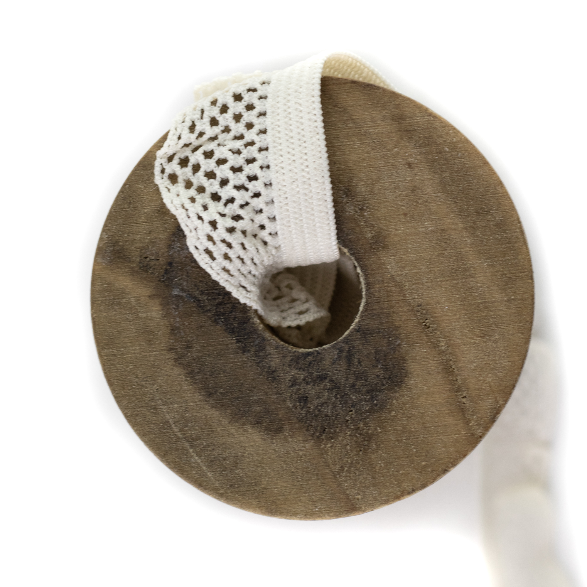 Gummiband Wäschegummi Zierband Uni mit Netz 1,5 cm Beige