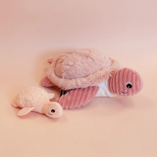 Plüschtier Ptipotos Schildkröte und ihr Baby Mutter Kind Soft Toy Super weiches Kuscheltier