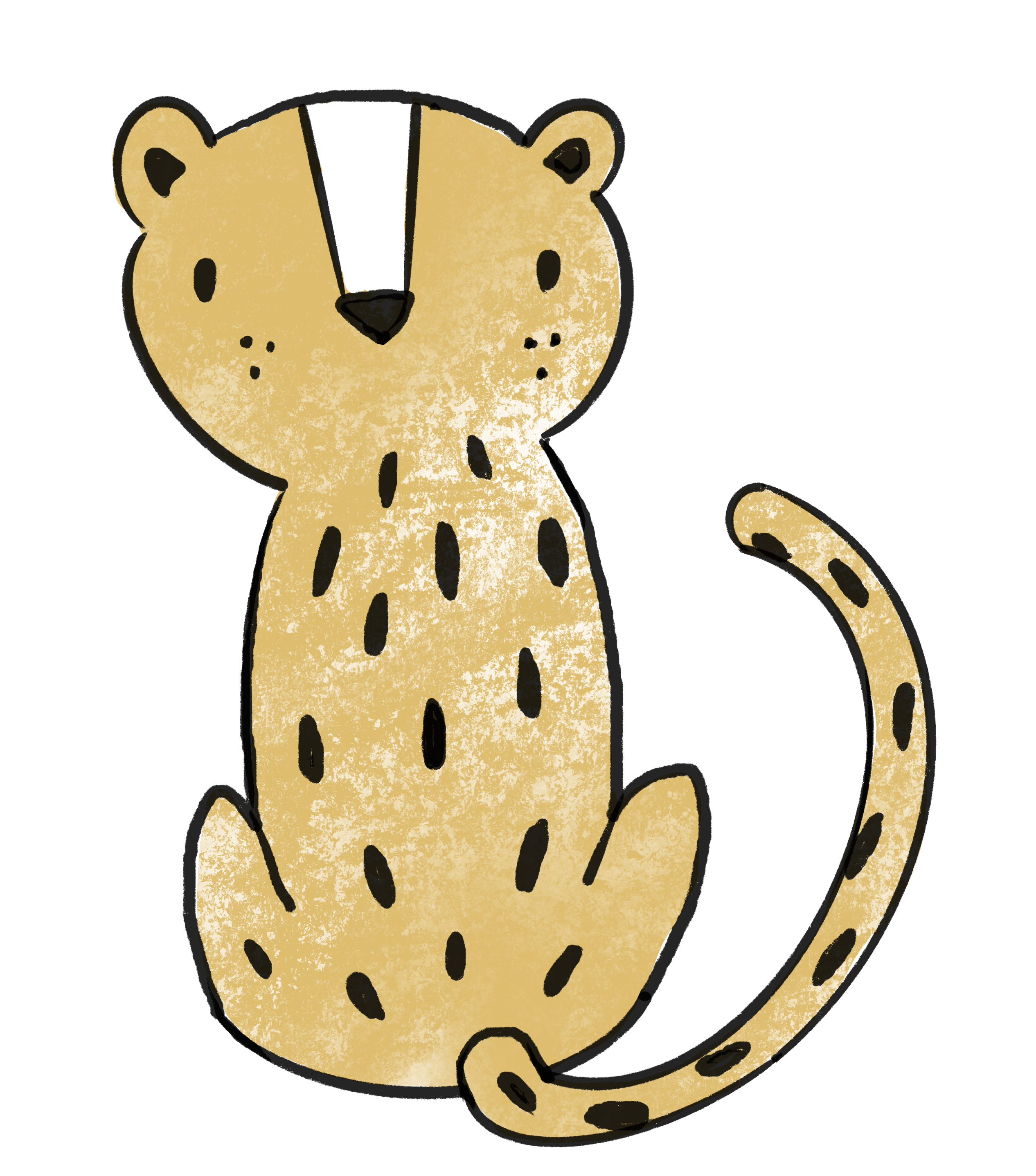 Bügelbild Leotierchen sitzend Leo Leopard Kollektion Little Animal ca. 10,5 x 14 cm BxH