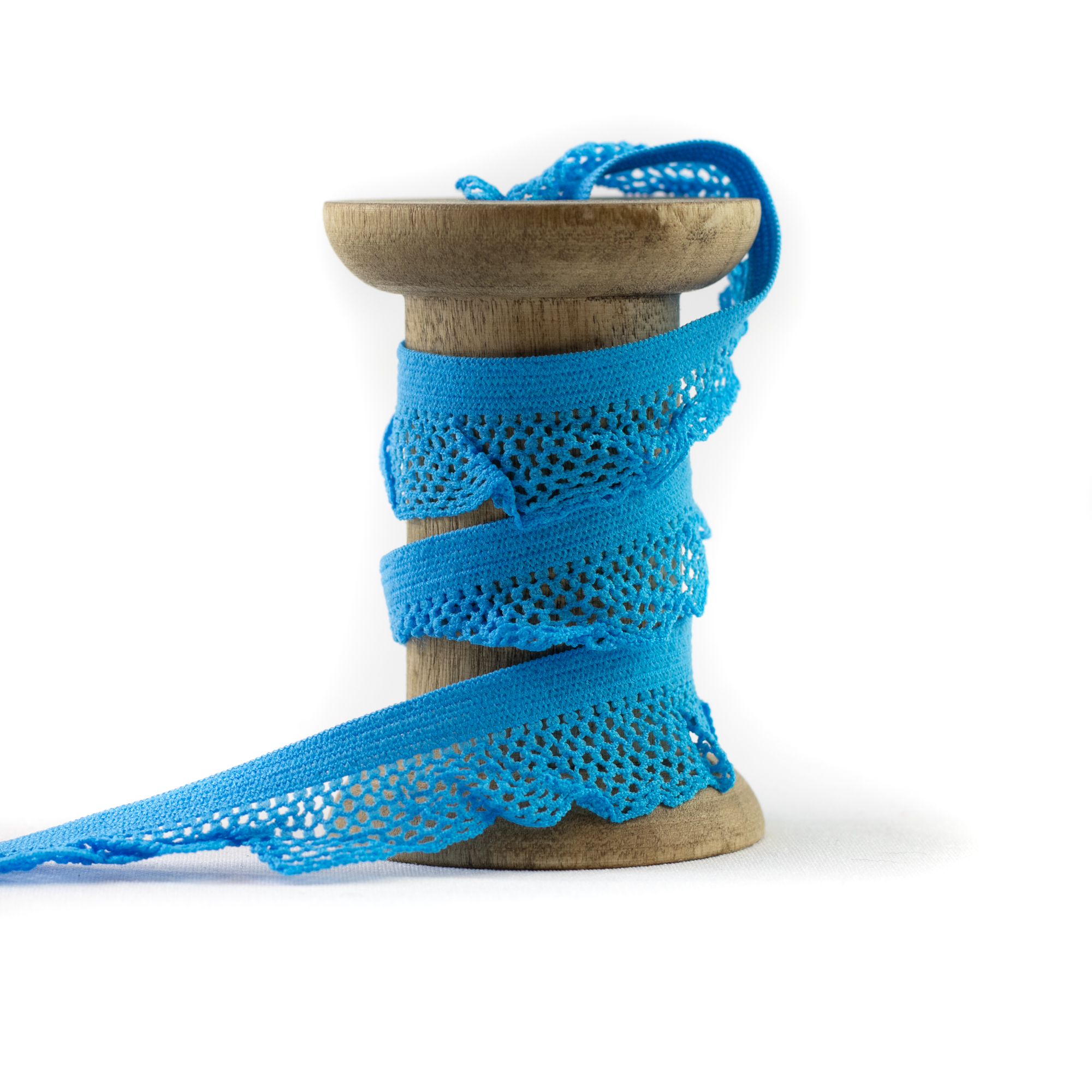 Gummiband Wäschegummi Zierband Uni mit Netz 1,5 cm Blau