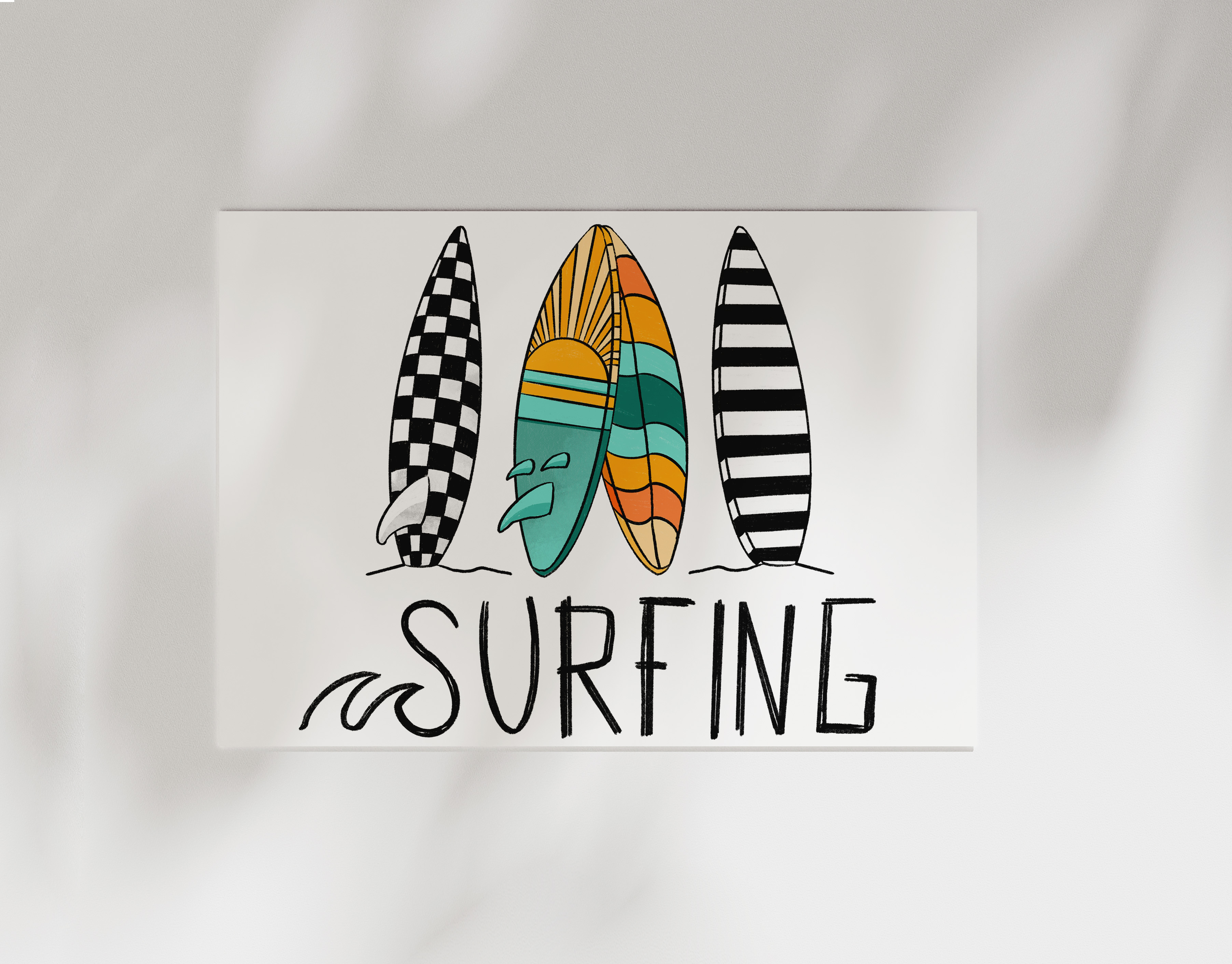 Bügelbild Surfing Surfen Kollektion Sports ca. 23x20,5 cm BxH