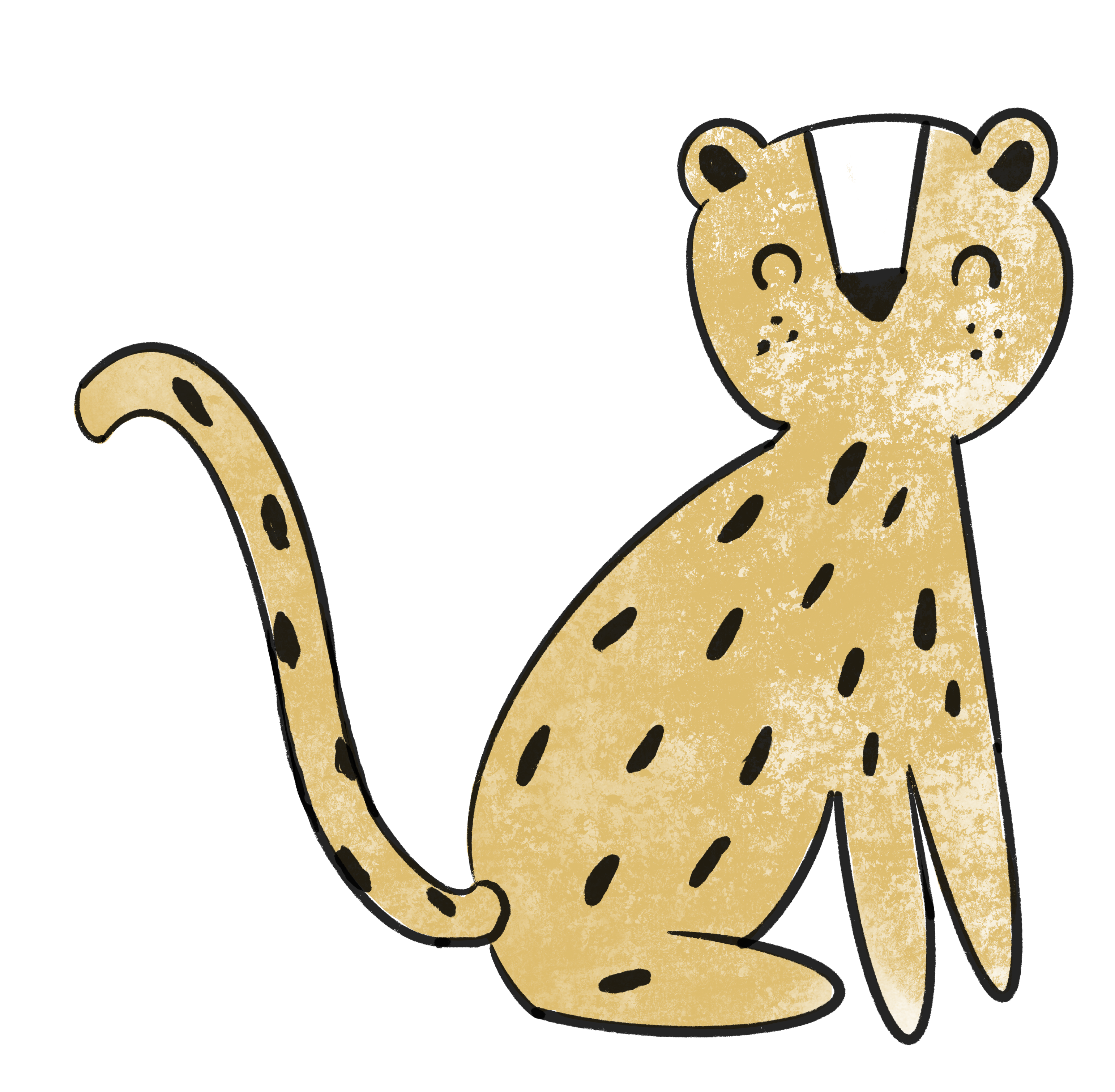 Bügelbild Leotierchen seitlich Leo Leopard Kollektion Little Animal ca. 14,5 x 13,5 cm BxH