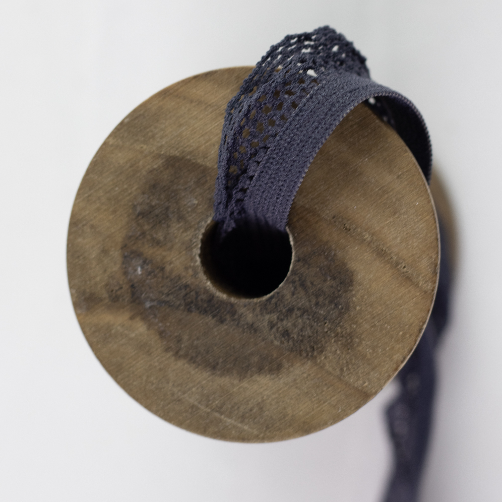 Gummiband Wäschegummi Zierband Uni mit Netz 1,5 cm Dunkelgrau