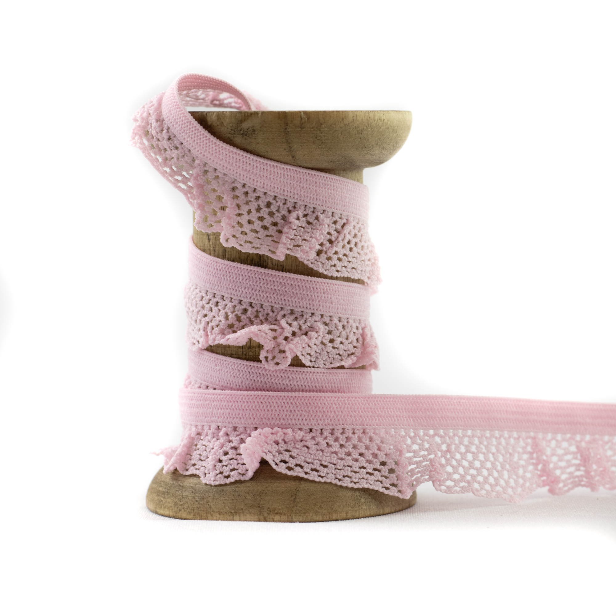Gummiband Wäschegummi Zierband Uni mit Netz 1,5 cm Rosa
