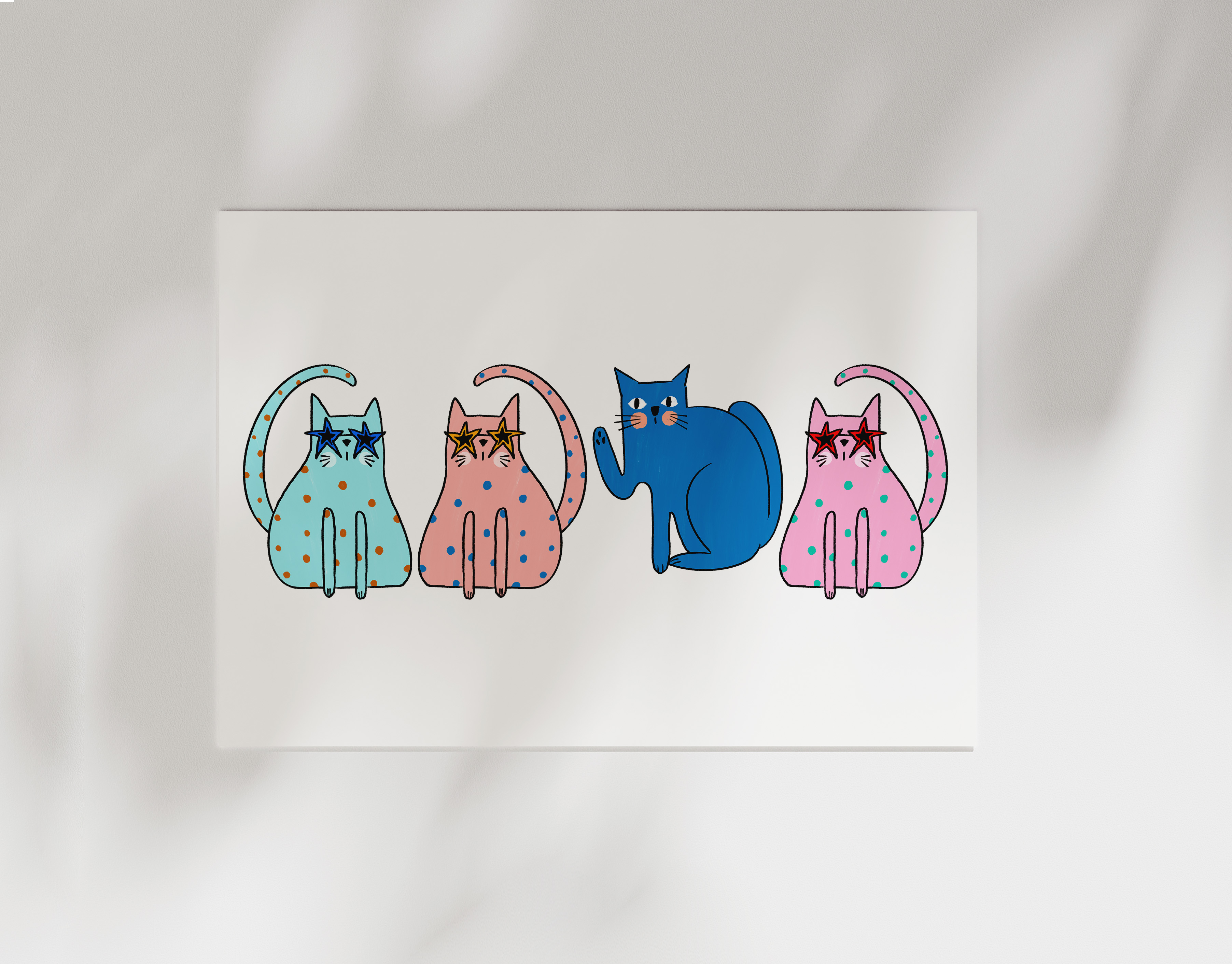 Bügelbild Partycat Katze Kollektion Wild Trouble ca. 29,5x10 cm BxH