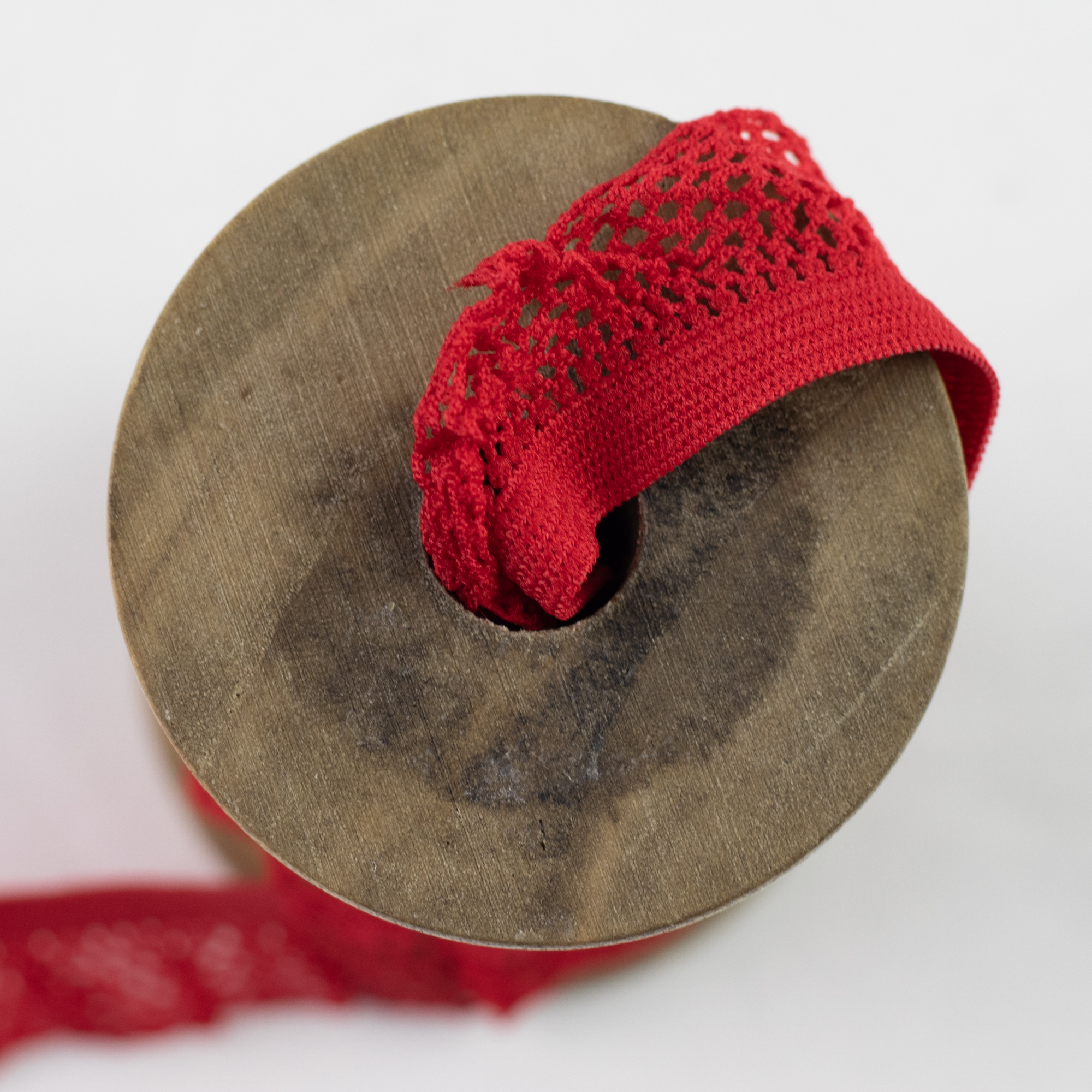 Gummiband Wäschegummi Zierband Uni mit Netz 1,5 cm Rot