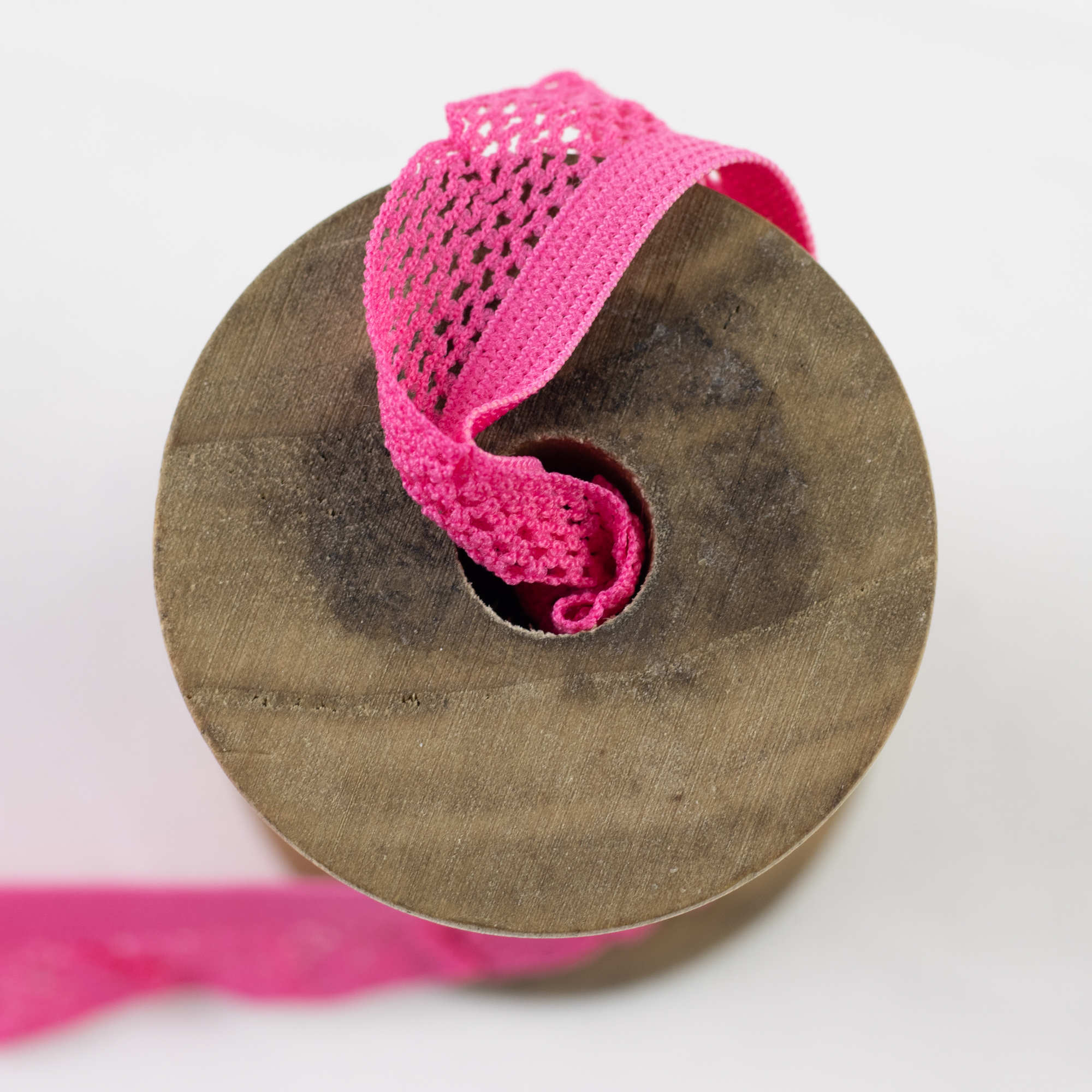 Gummiband Wäschegummi Zierband Uni mit Netz 1,5 cm Pink