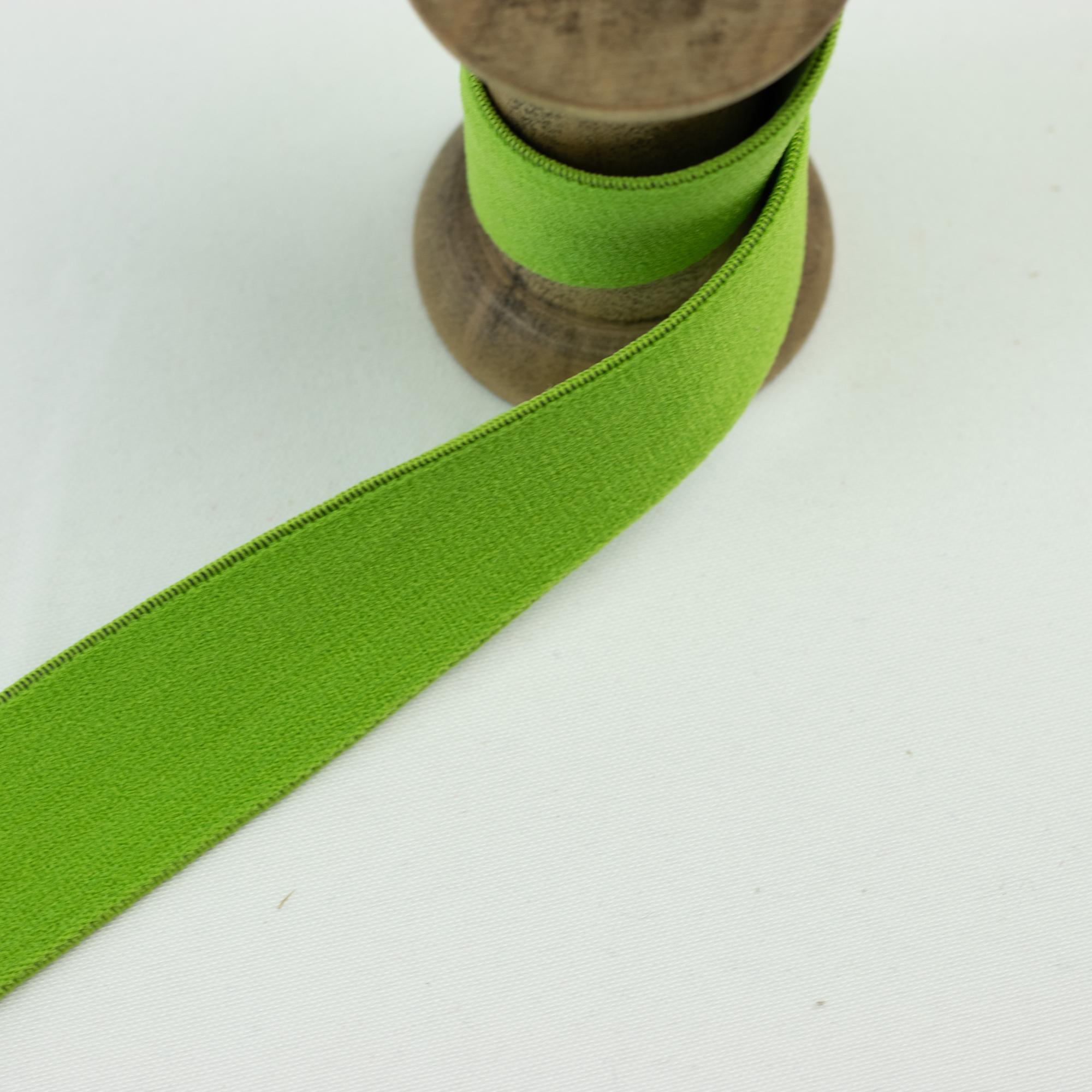 Gummiband Wäschegummi Uni Grasgrün 2,5 cm