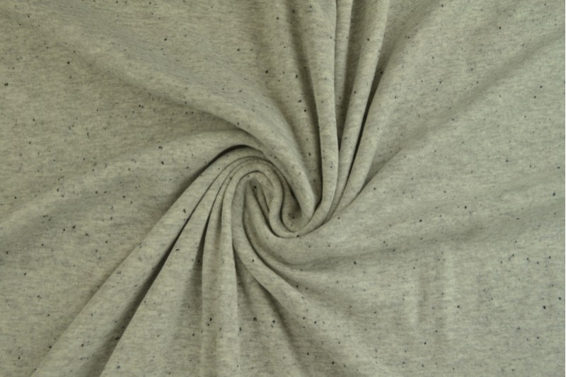 Konfettijersey Baumwoll Jersey Stoff Konfetti Uni Melange Meliert 150 cm WB