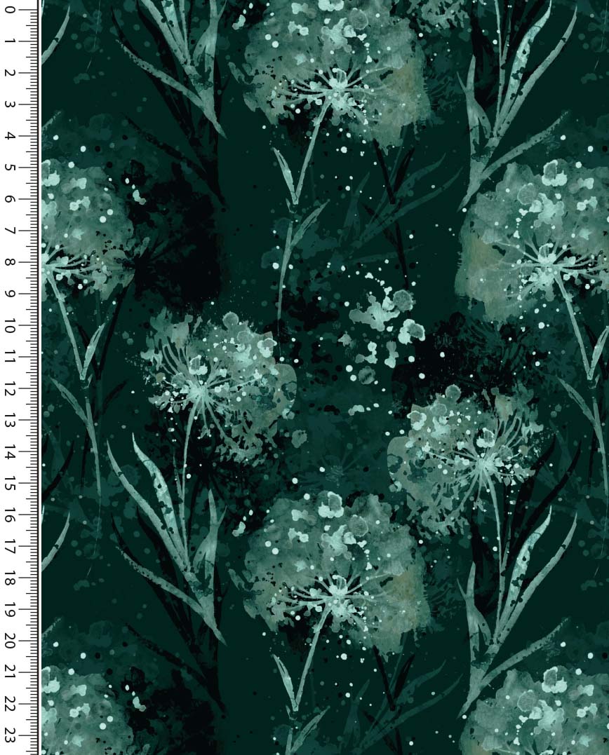 Viskose Jersey Stoff Meterware Elastisch Diana Blumen Pusteblume 150 cm WB