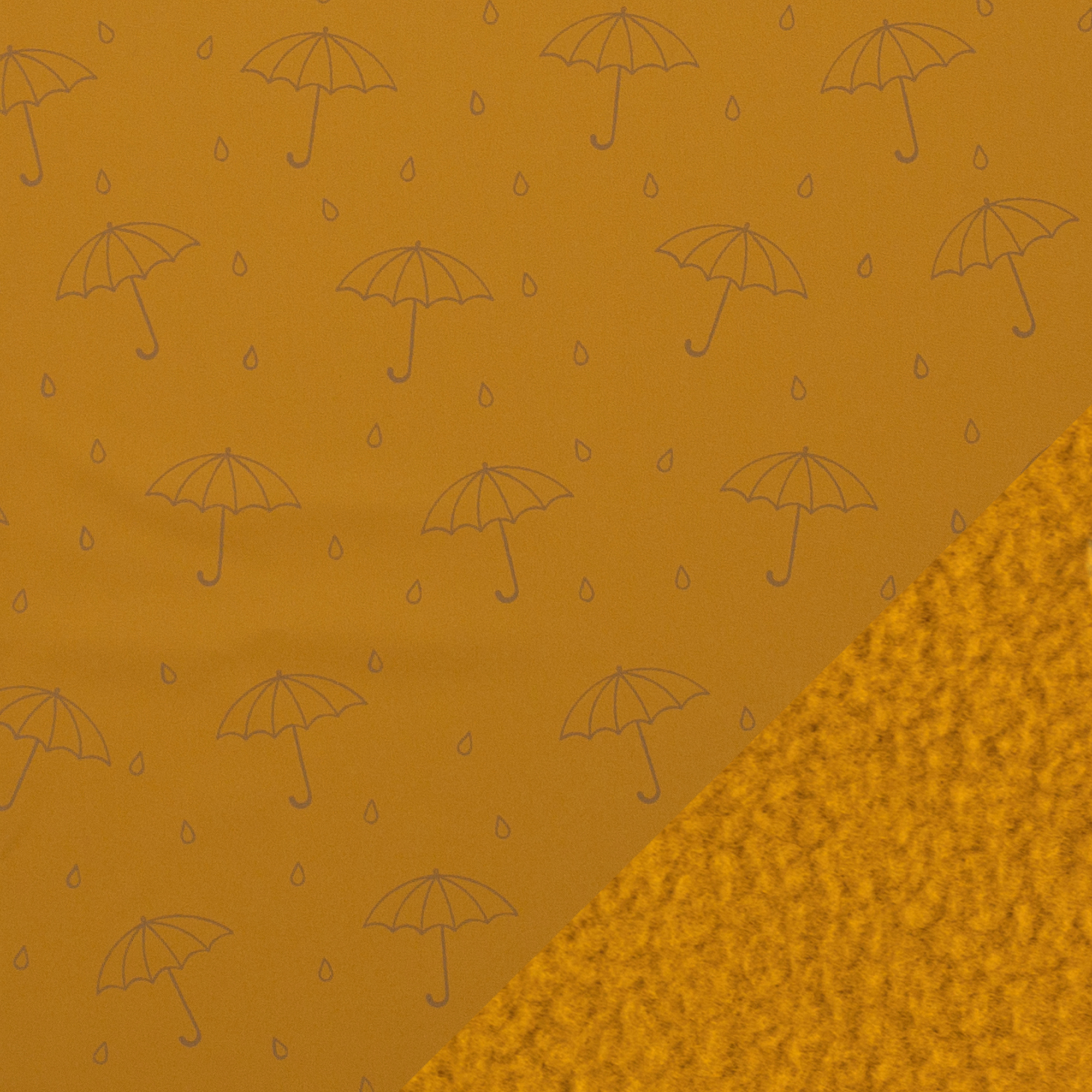Softshell reflektierend gefüttert bedruckt Sakura Regenschirm Senfgelb 145 cm WB
