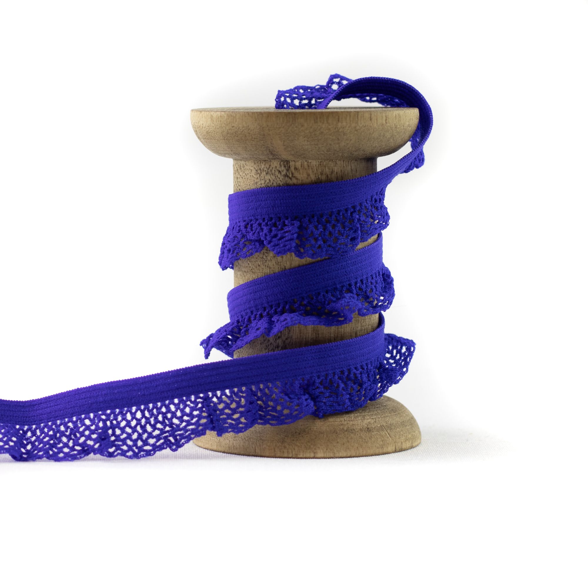 Gummiband Wäschegummi Zierband Uni mit Netz 1,5 cm Lila-Blau
