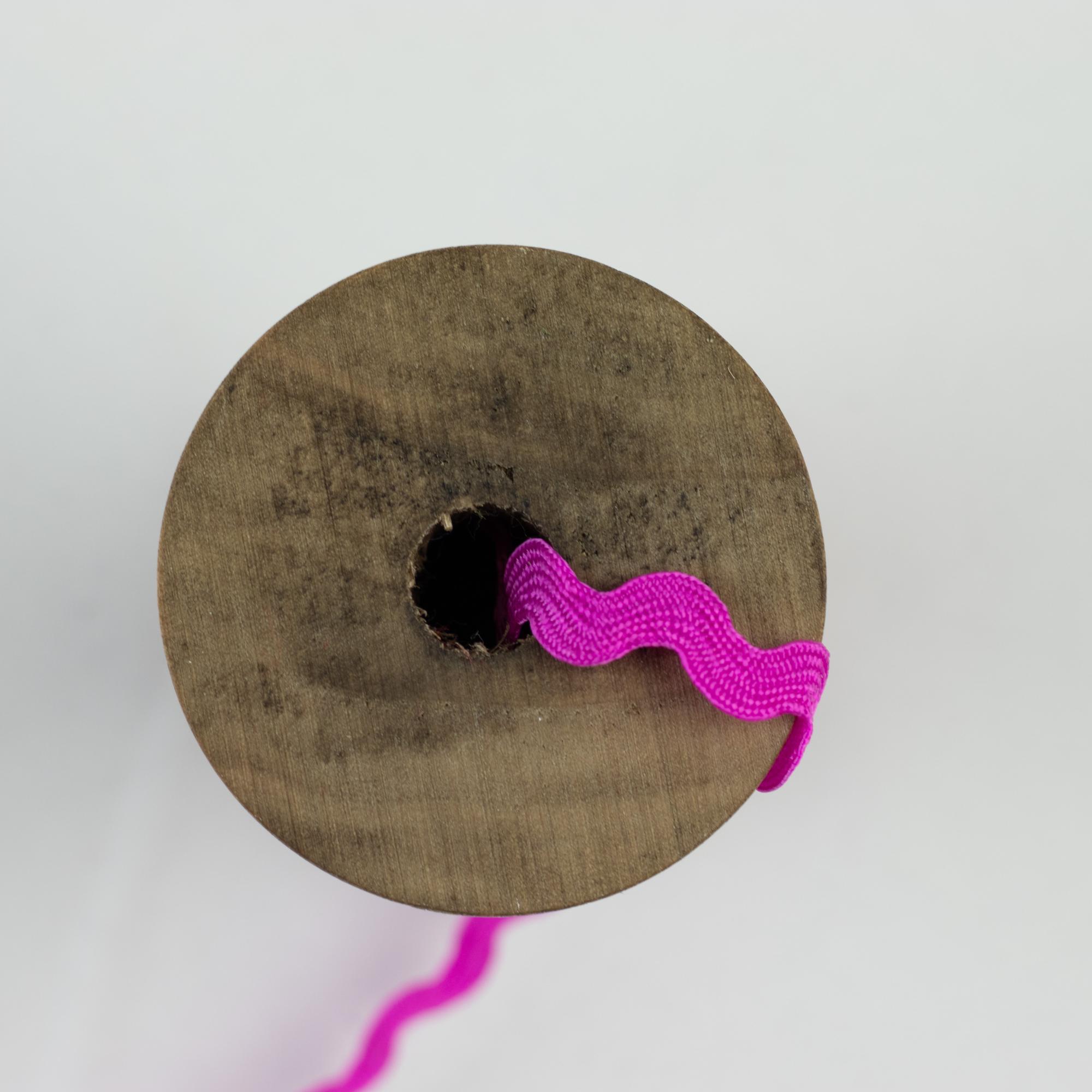 Zackenlitze 0,8 cm Magenta Pink Zickzack Zierband