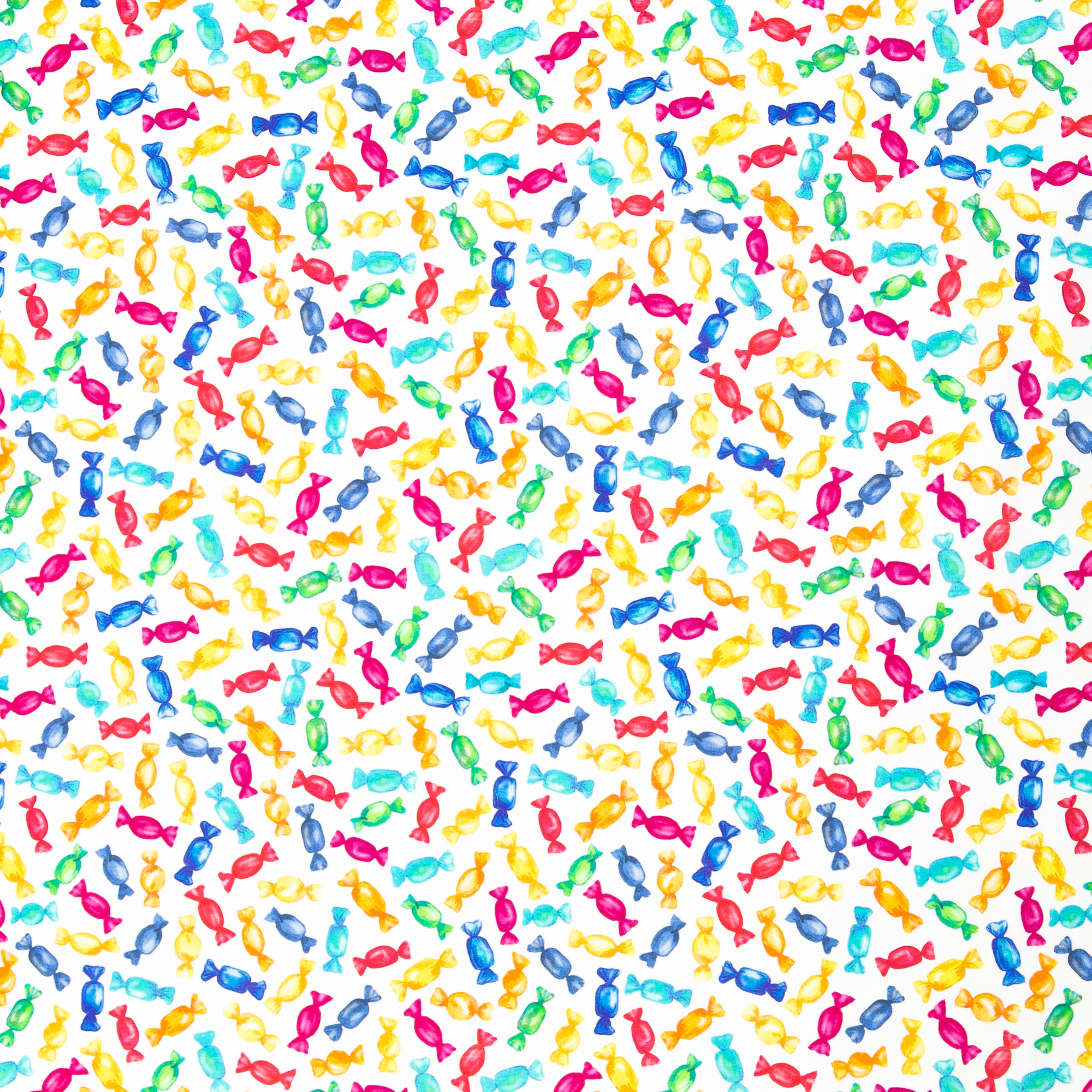 Baumwolle Webware Baumwollstoff Bonbons Regenbogen Farben Bunt 150 cm WB