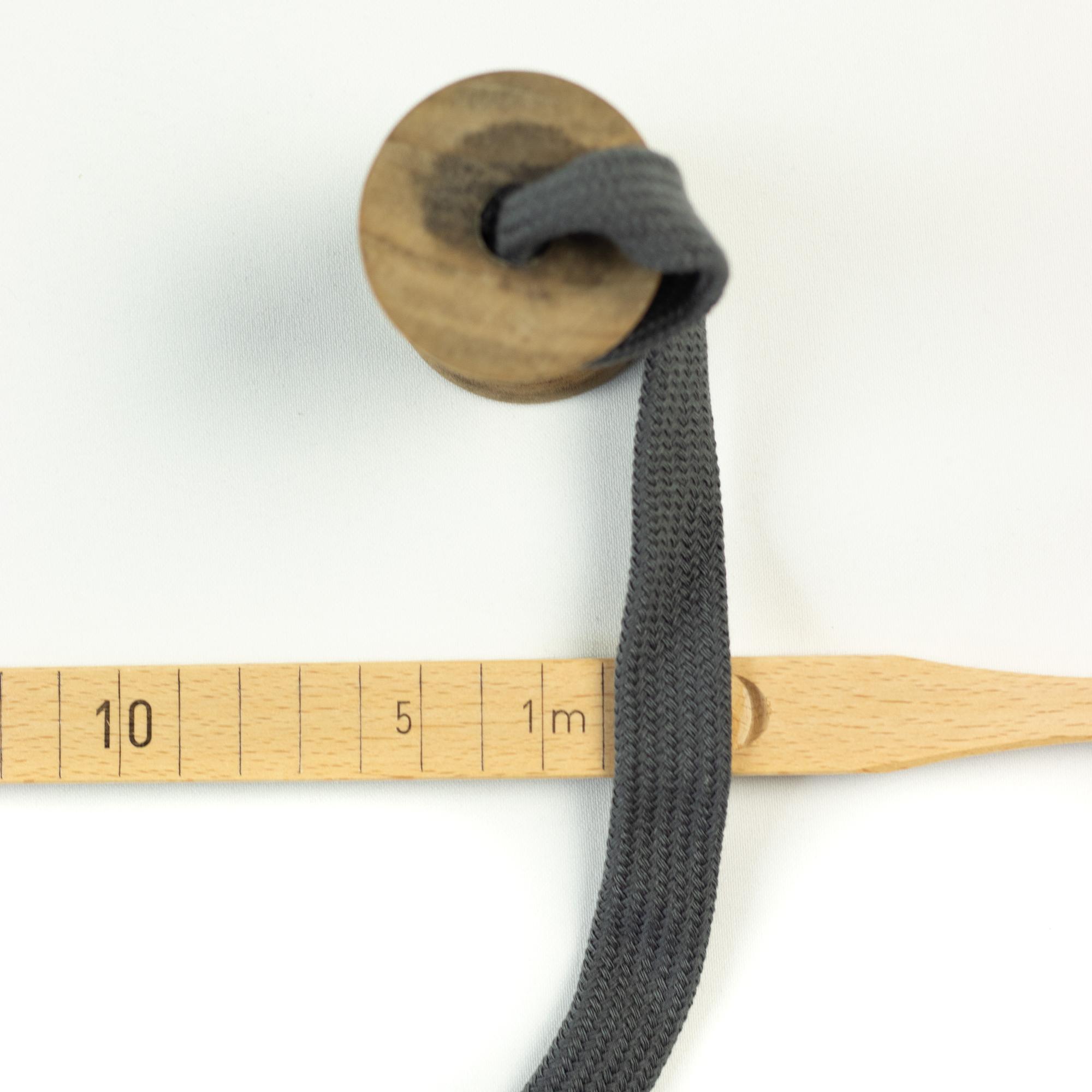 Flachkordel Kordel Mittel 1,6 cm Hoodiekordel Dunkelgrau