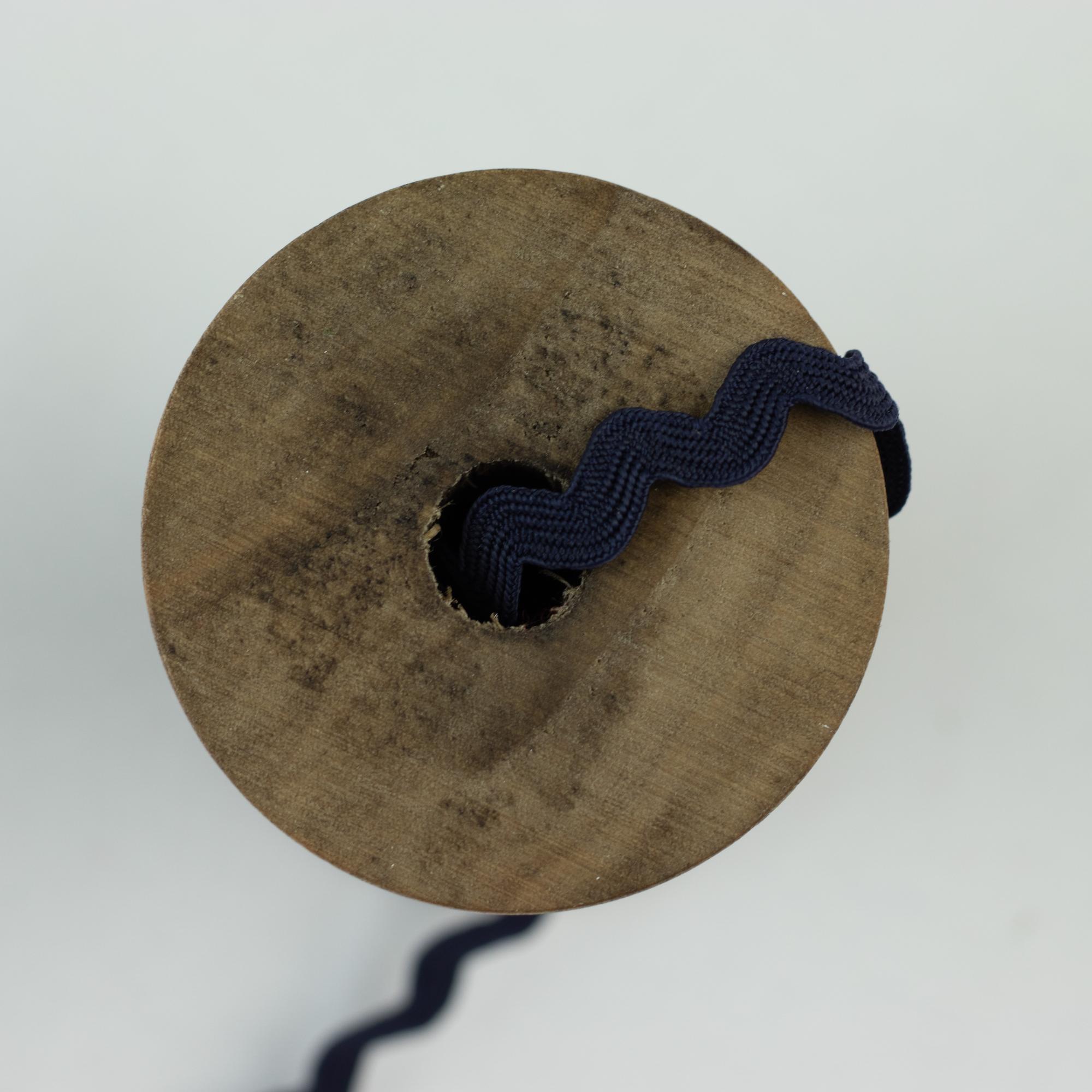 Zackenlitze 0,8 cm Nachtblau Zickzack Zierband