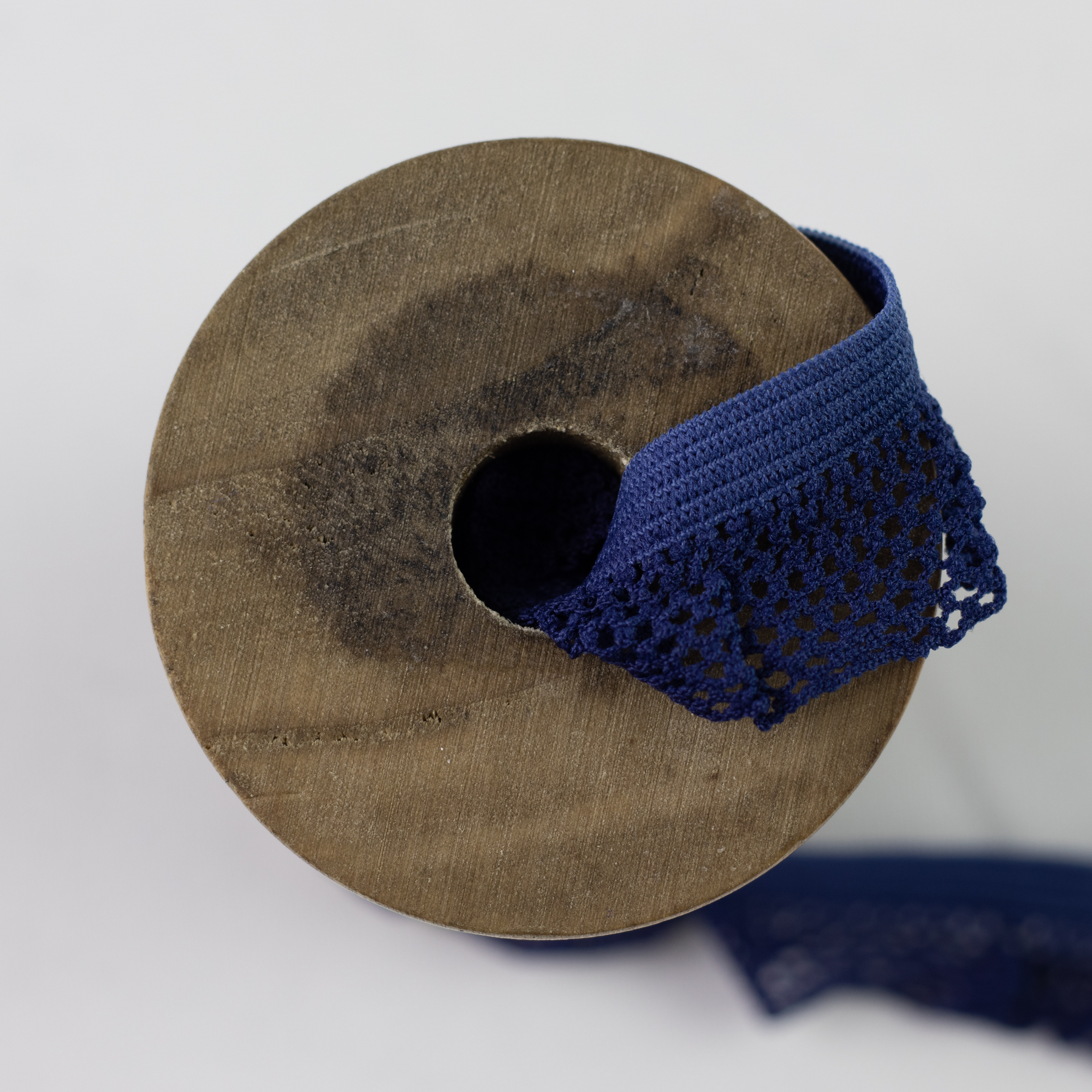 Gummiband Wäschegummi Zierband Uni mit Netz 1,5 cm Dunkelblau