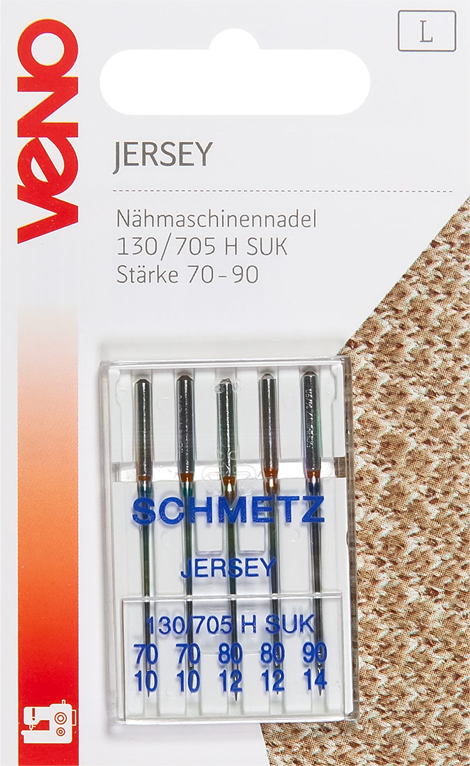 Schmetz Nähmachinennadel Jersey 130/705 H SUK Stärke 70-90 Flachkobeln