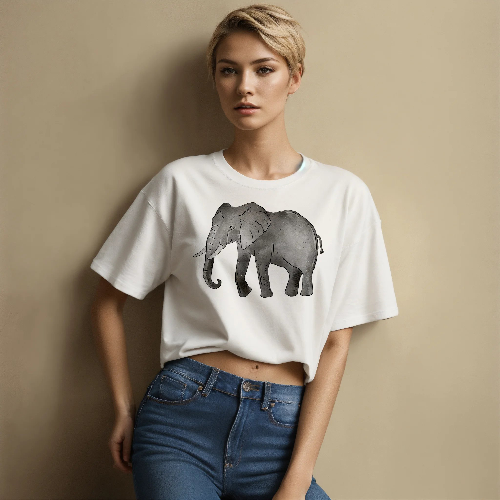 Bügelbild Fanti Elefant Kollektion Wild Animal ca. 25x18 cm BxH