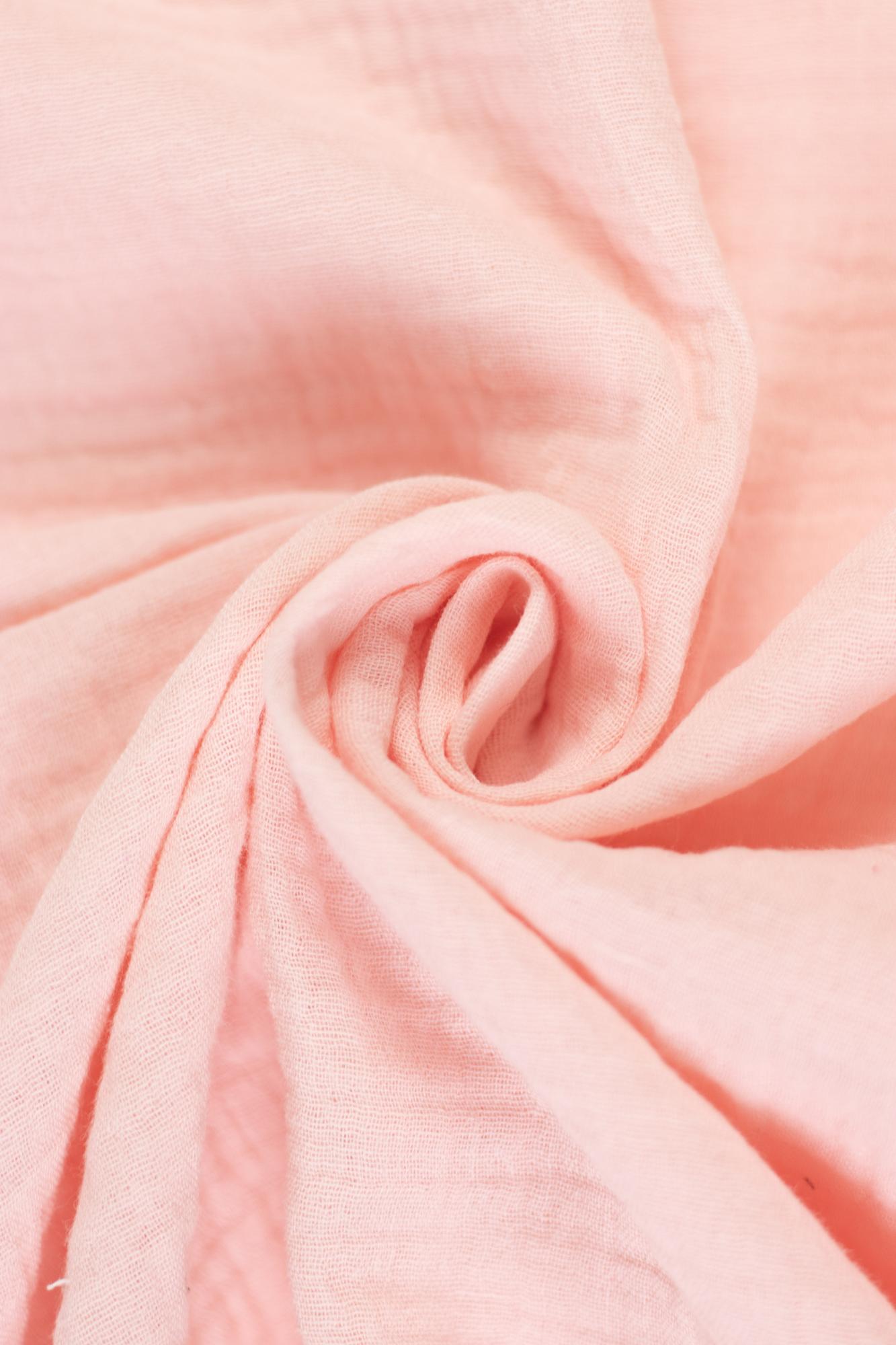 Musselin "Zoe" Double Gauze Baumwolle Uni Rosa