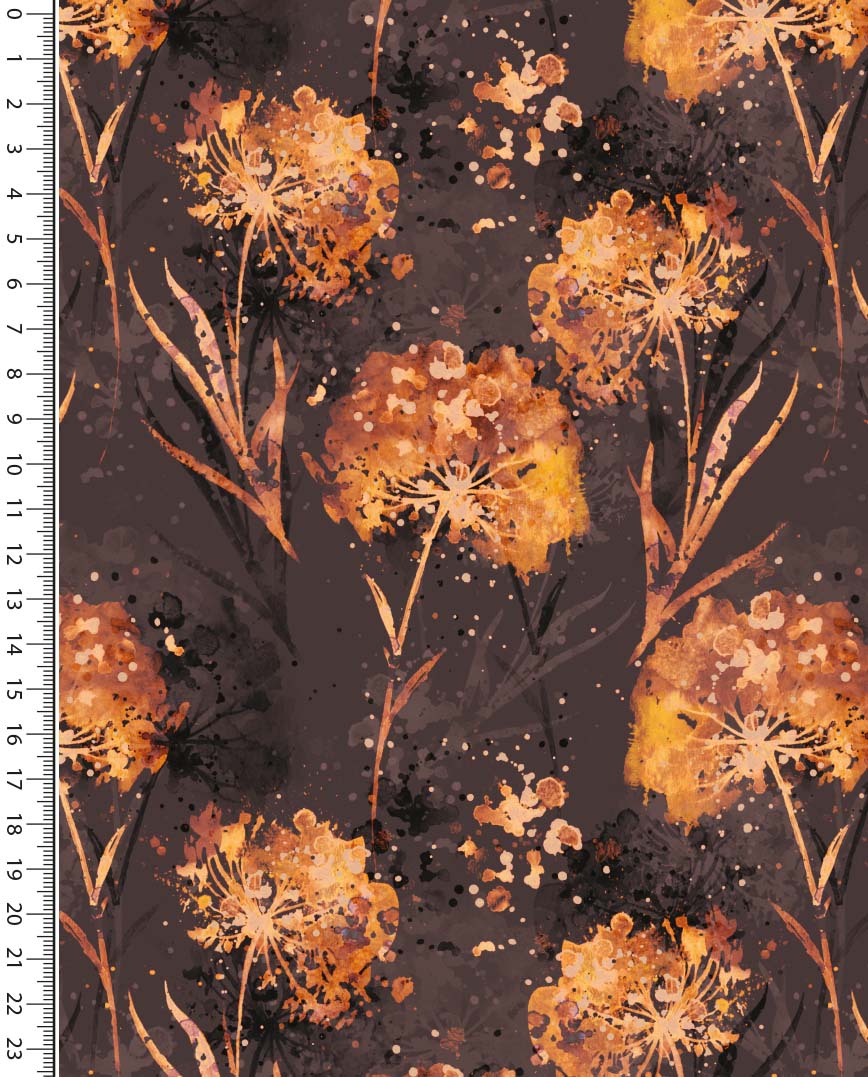 Viskose Jersey Stoff Meterware Elastisch Diana Blumen Pusteblume 150 cm WB