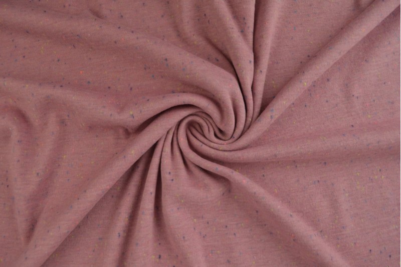Konfettijersey Baumwoll Jersey Stoff Konfetti Uni Melange Meliert 150 cm WB