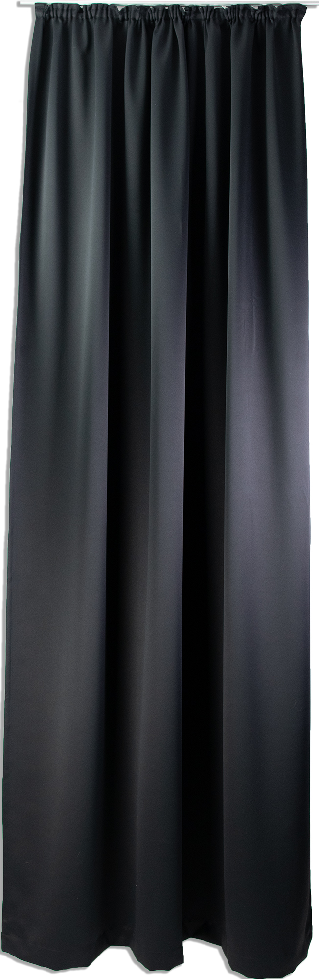 Verdunklungsvorhang 2250 15 Uni 145x245 cm mit Kräuselband verdunkelnd Schwarz