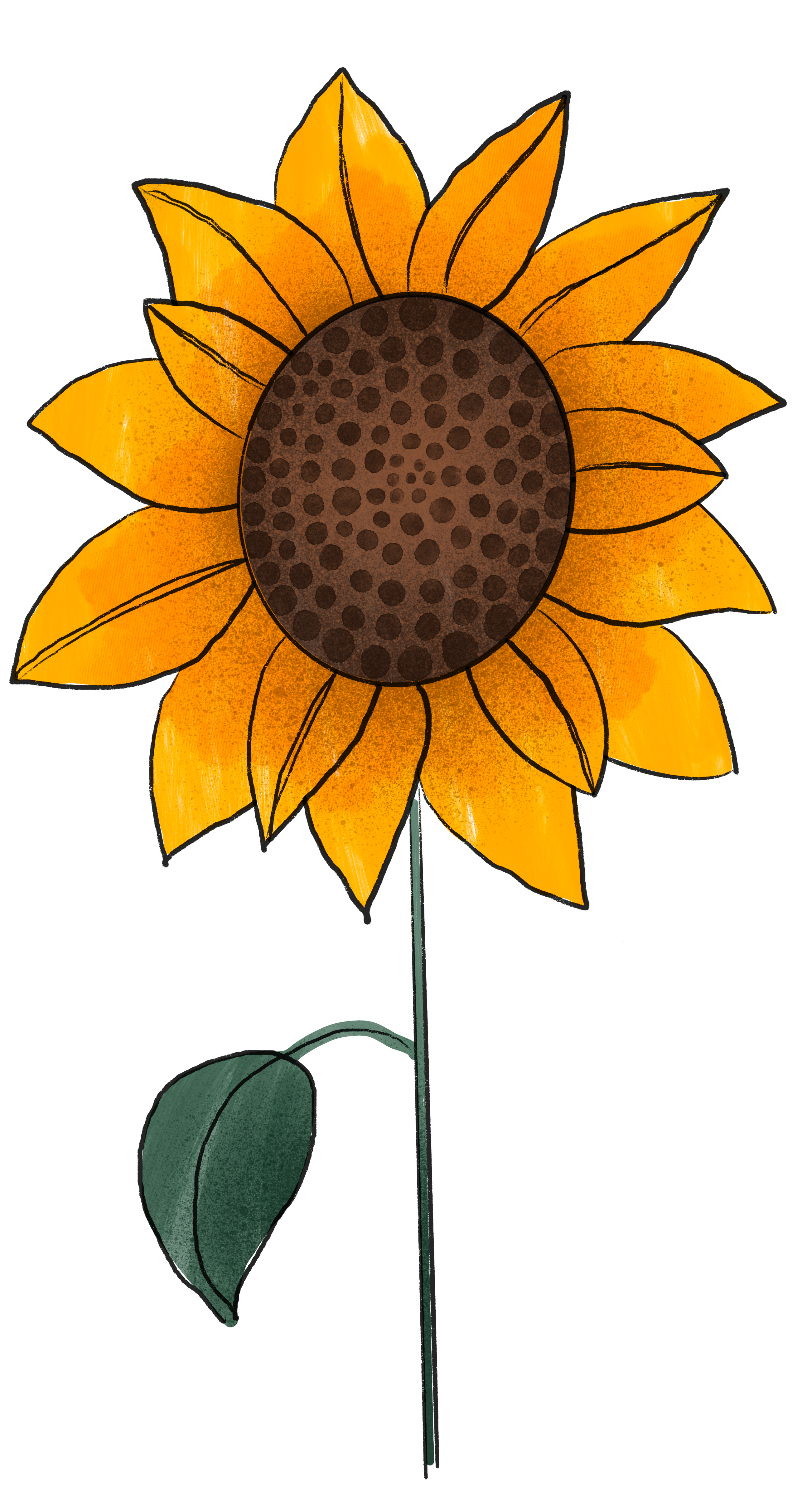 Bügelbild Blumenwiese Sonnenblume Kollektion Sky Earth Water ca. 11,5 x 21 cm BxH