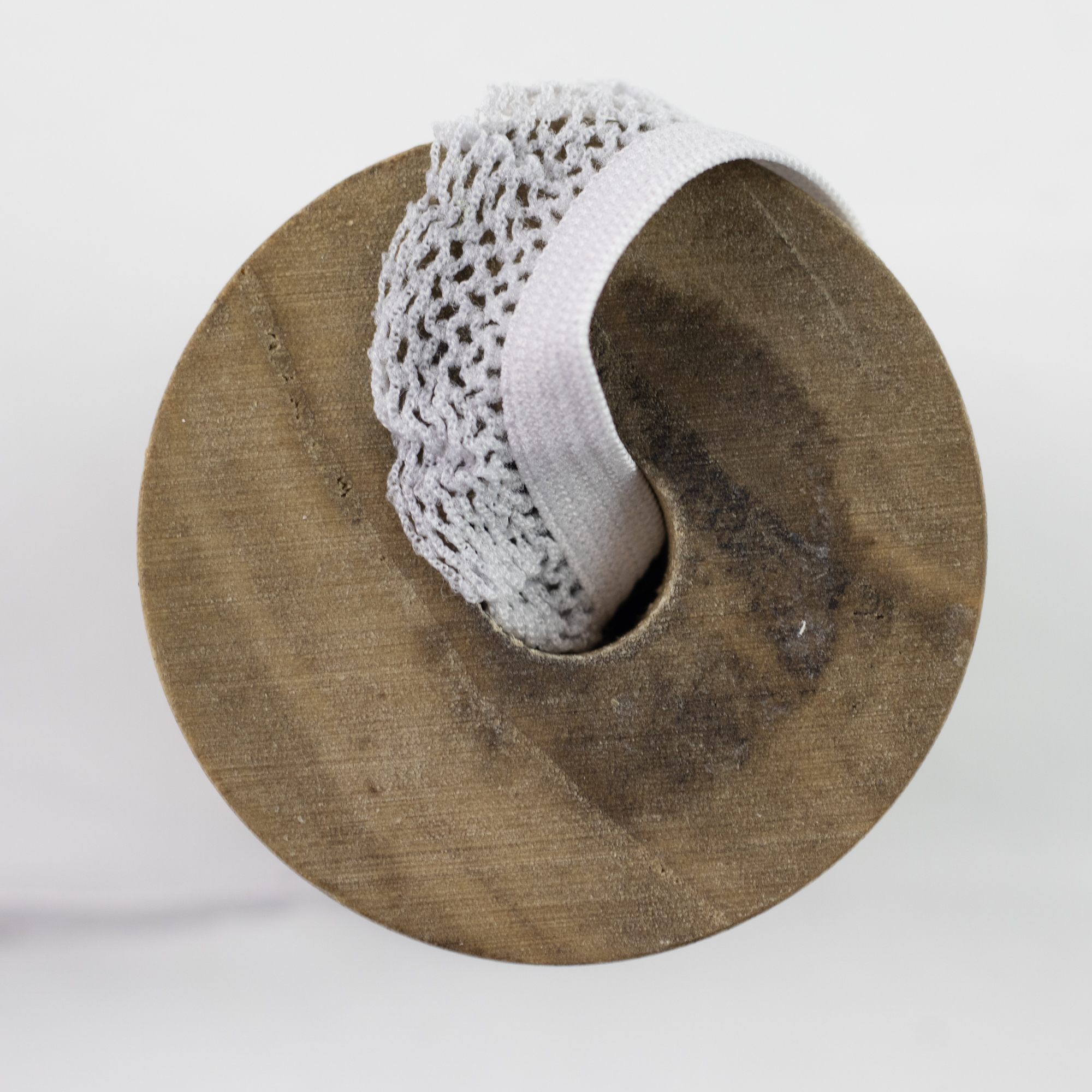 Gummiband Wäschegummi Zierband Uni mit Netz 1,5 cm Hellgrau